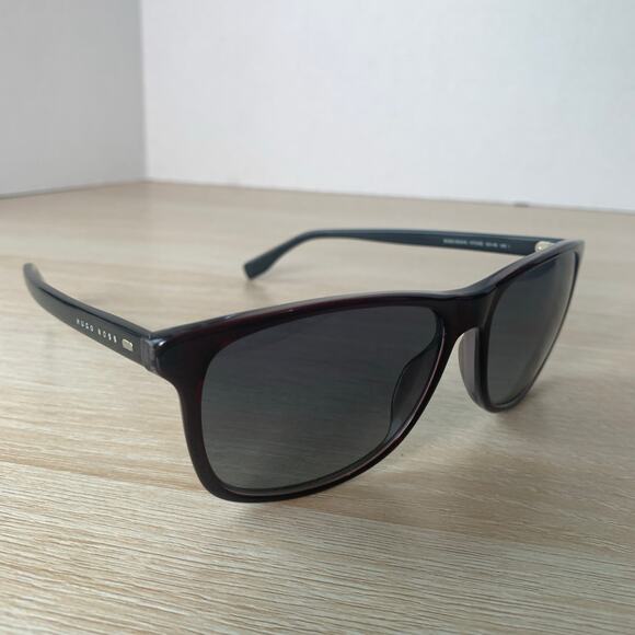 NWOT Boss Hugo Boss 0634/S HTCHD Sunglasses Polished Black 55-16-145 Italy